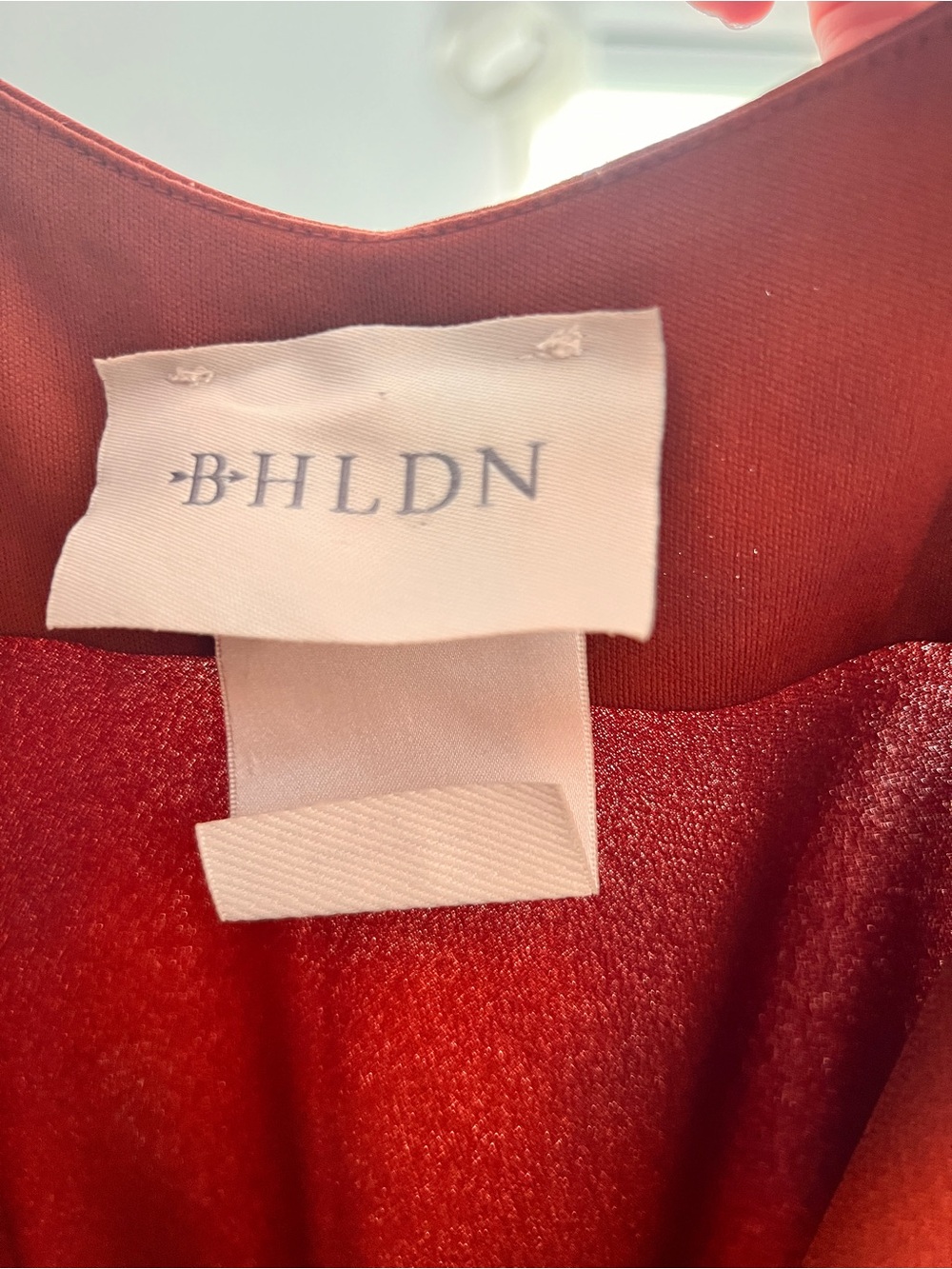BHLDN Rust-Orange Satin Midi Slip Dress - Picture 8 of 8